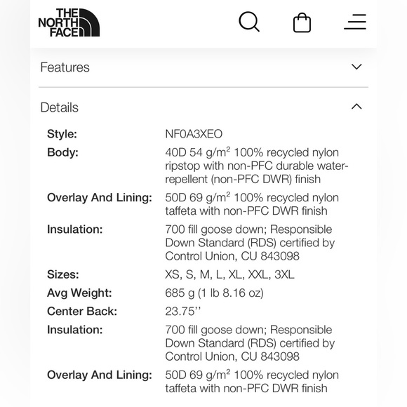 NWOT The North Face Women’s 1996 Nuptse Jacket - Picture 12 of 13